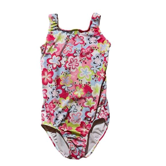 GK Elite Flower Gymnastics Leotard Small - Picture 1 of 6